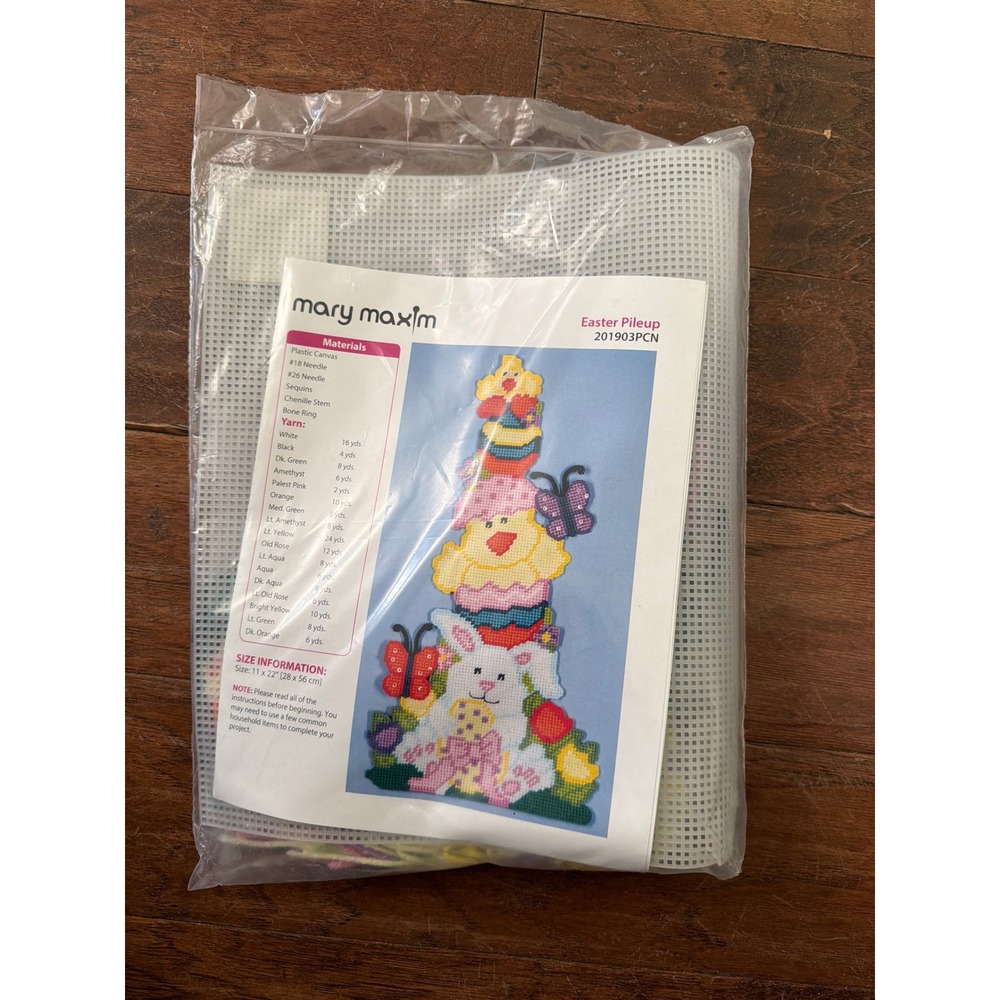 Mary Maxim Easter Plastic Canvas Kit 201903PCN Bunny Chick Spring 11x22 NEW